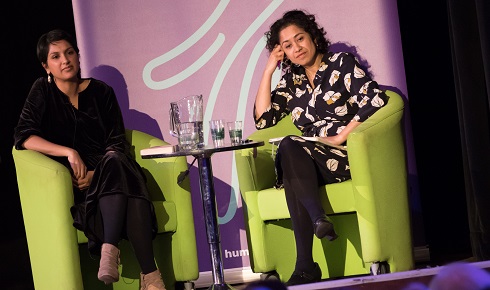 Angela Saini and Samira Ahmed at the Rosalind Franklin lecture new