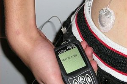 An insulin pump provides a continuous slow supply of insulin.
